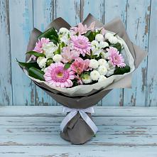 Букет цветов из:  Герберы, Альстромерии и Хризантемы в Ярково