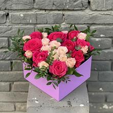 Цветочная композиция из Розы в коробке в Ярково