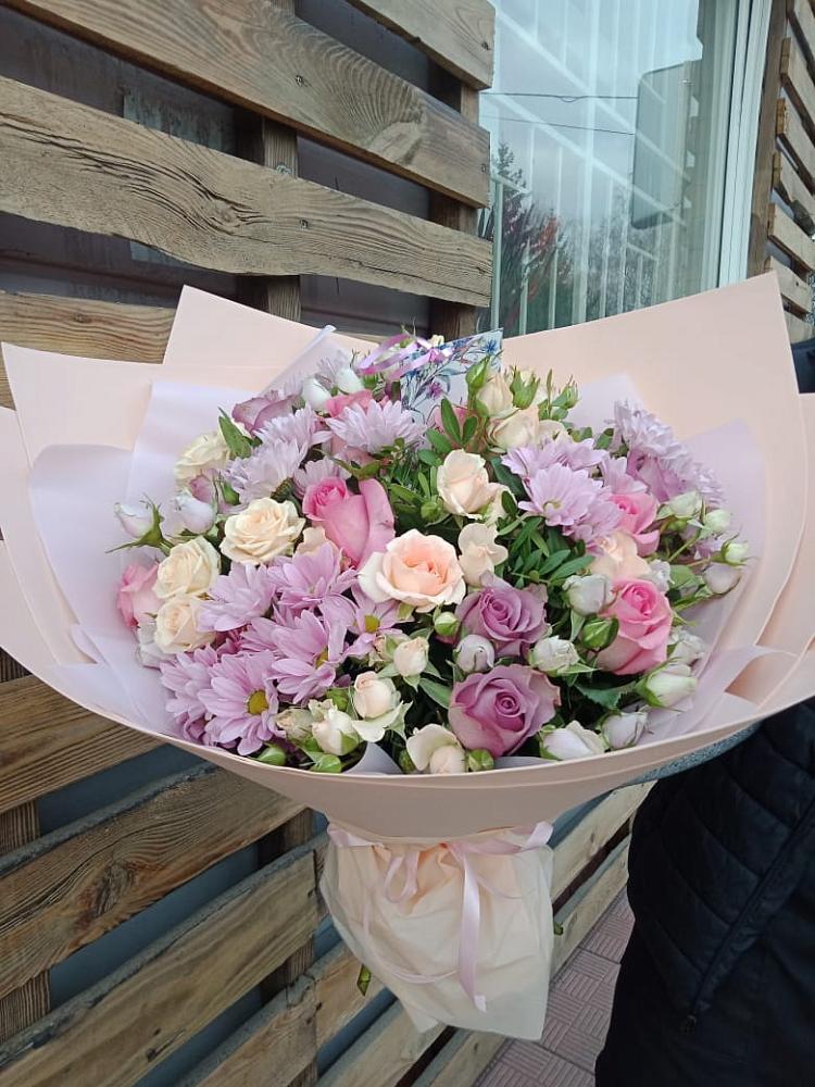 Букет цветов из: Розы и Хризантемы в Ярково