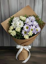 Букет цветов из:  Хризантемы и Розы в Ярково