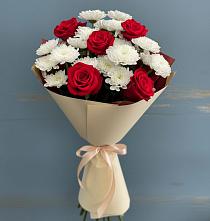 Букет цветов из:  Розы и Хризантемы в Ярково