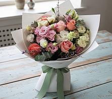 Букет цветов из:  Розы, Лизиантусы и Гвоздики #REPLACE_PRED# Ярково