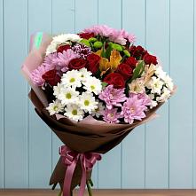 Букет цветов из:  Розы, Хризантемы и Альстромерии в Ярково