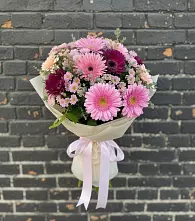 Букет цветов из:  Герберы и Хризантемы в Ярково