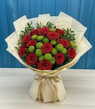 Букет цветов из:  Розы и Хризантемы в Ярково