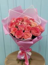 Букет 15 Розовых роз Равель в Ярково